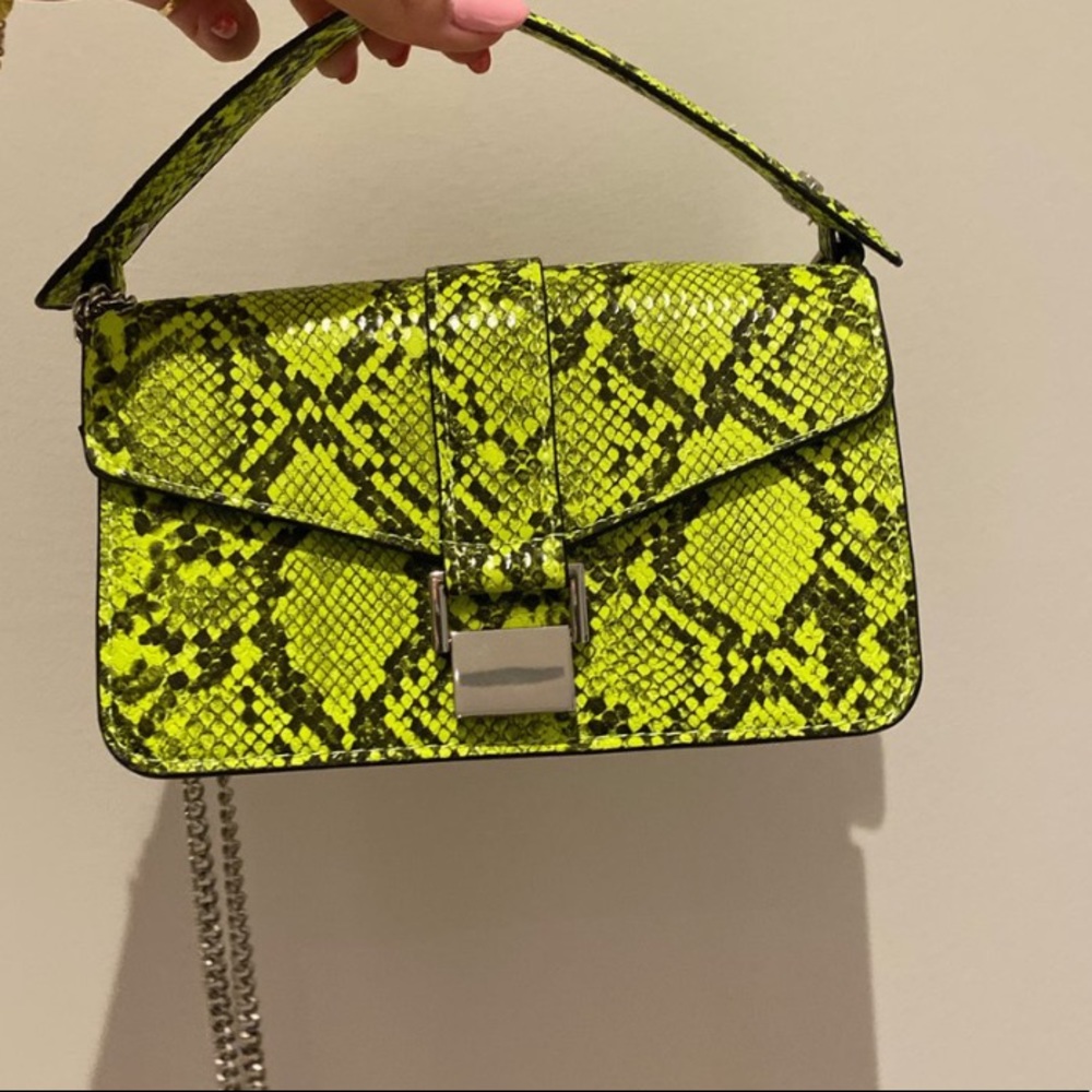 Zara neon yellow purse